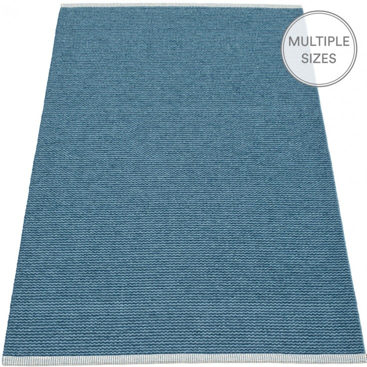 Pappelina Mono Large Rug - Ocean Blue