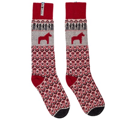 Öjbro Swedish Wool Socks - Dalarna Red