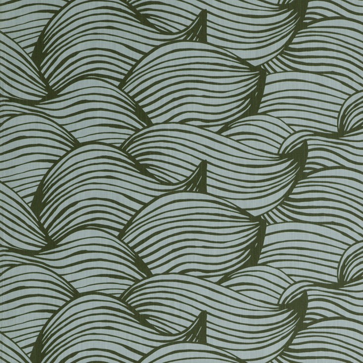 Scandinavian Fabric - Spira Wave Green Fabric