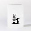 Ham Greeting Card - Topiary Rabbit