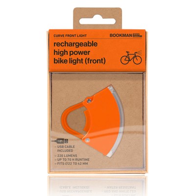 Bookman Curve Front Bike Light 3.0 - Orange