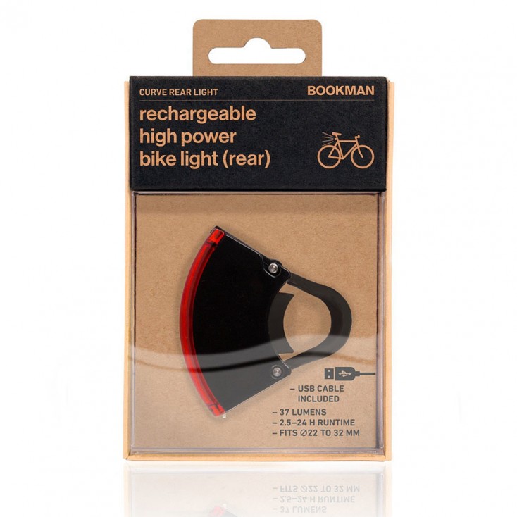 Bookman Curve Rear Bike Light 2.0 - Black