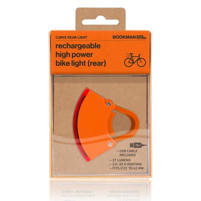 Bookman Curve Front Bike Light 2.0 - Orange
