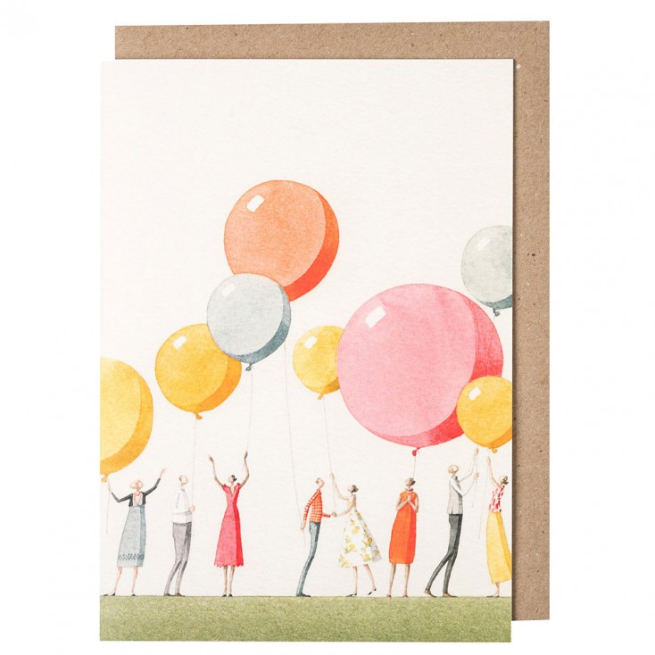 Laura Stoddart Balloon Party Greeting Card