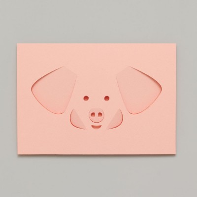 Dotsy Pig Greeting Card