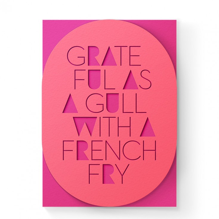 Dear Beni Grateful Gulls Laser-Cut Greeting Card 
