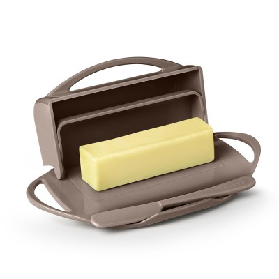 Butterie Flip-Top Butter Dish - Taupe