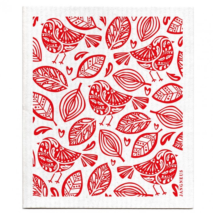 Jangneus Cellulose Dishcloth - Red Robins