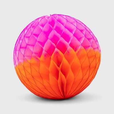 Paper Dreams Honeycomb Ball Two-Tone 25 cm - Orange & Pink
