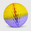 Paper Dreams Honeycomb Ball Two-Tone 25 cm - Yellow & Purple
