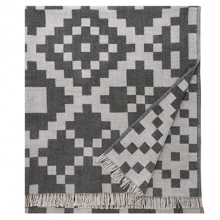 Lapuan Kankurit Grey, Charcoal & Beige Huvila Blanket