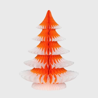 Paper Dreams Snow Tip Christmas Tree 25 cm Bright Orange