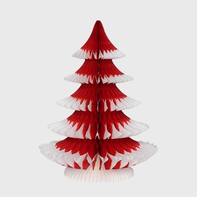 Paper Dreams Snow Tip Christmas Tree 25 cm Traditional Red