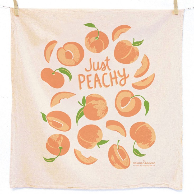 Just Peachy Tea Towel - The Neighborgoods