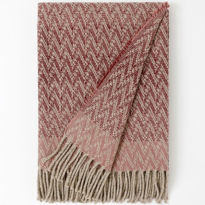 Burel Eclétic Wool Blanket - Dusk Pink