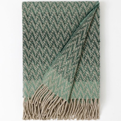 Burel Ecletic Wool Blanket - Green