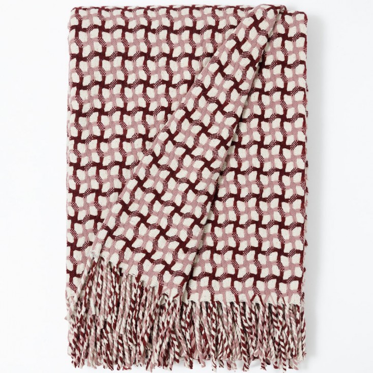 Burel Gathering Wool Blanket - Dusk Pink