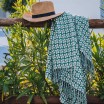 Burel Gathering Wool Blanket - Emerald
