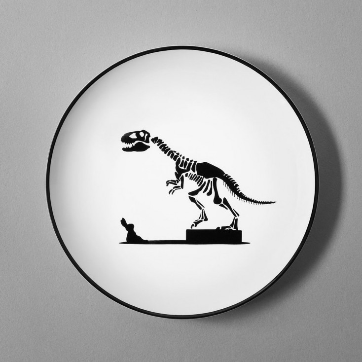 Ham Dinosaur Rabbit Plate