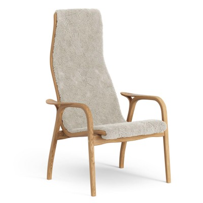 Swedese Lamino Chair - Oiled Oak & Moonlight Sheepskin