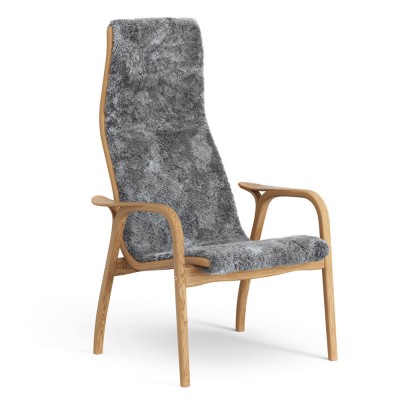 Swedese Lamino Chair - Oiled Oak & Scandinavian Grey Sheepskin
