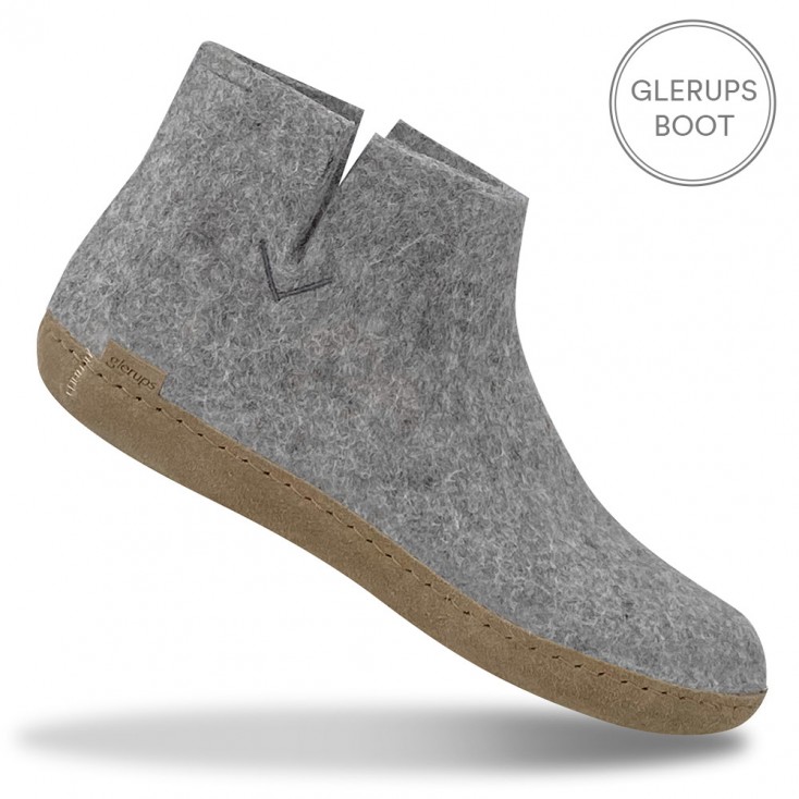 Glerups Felt Ankle Boot - Grey