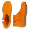 Glerups Felt Ankle Boot - Orange