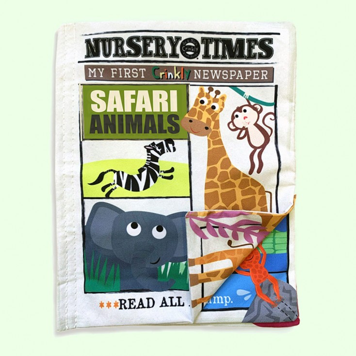 Jo & Nic's Crinkly Cloth Book - Safari Animals