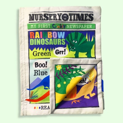 Jo & Nic's Crinkly Cloth Book - Rainbow Dinosaurs