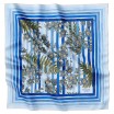 Flora Danica Royal Blue Striped Small Silk Scarf