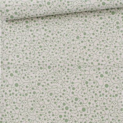 Spira of Sweden Knopp Cotton Soft Furnishing Fabric - Green