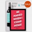Typewine Wine Bottle Label - Be Naked 