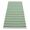 Pappelina Teo Runner - Dark Green : Grass Green : Vanilla - 85 x 200 cm