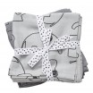 Done by Deer Contour Burp Cloth 2-Pack - Grey