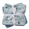 Done by Deer Contour Burp Cloth 2-Pack - Blue