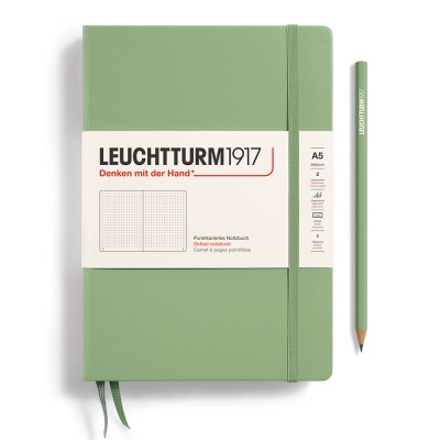 Leuchtturm1917 A5 Dotted Hardcover Notebook - Sage