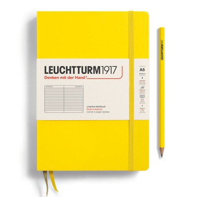 Leuchtturm1917 A5 Ruled Hardcover Notebook - Lemon