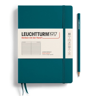 Leuchtturm1917 A5 Ruled Hardcover Notebook - Pacific Green