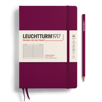Leuchtturm1917 A5 Ruled Hardcover Notebook - Port Red