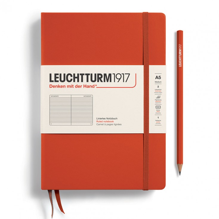 Leuchtturm1917 A5 Ruled Hardcover Notebook - Fox Red