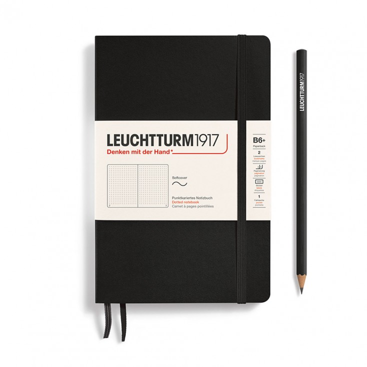 Leuchtturm1917 B6+ Dotted Softcover Notebook - Black