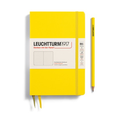 Leuchtturm1917 B6+ Hardcover Dotted Notebook - Lemon