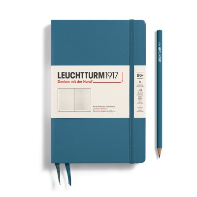 Leuchtturm1917 B6+ Hardcover Dotted Notebook - Stone Blue