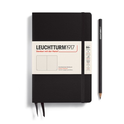 Leuchtturm1917 B6+ Hardcover Dotted Notebook - Black