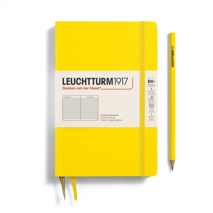 Leuchtturm1917 B6+ Hardcover Ruled Notebook - Lemon