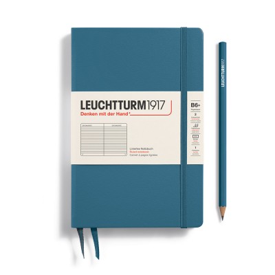 Leuchtturm1917 B6+ Hardcover Ruled Notebook - Stone Blue