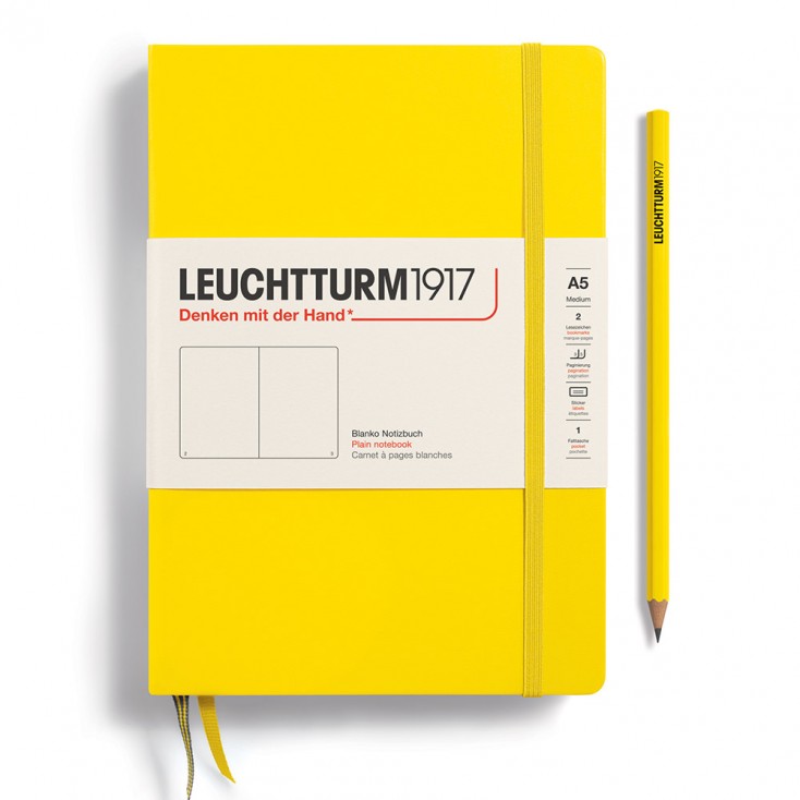 Leuchtturm1917 A5 Hardcover Plain Notebook - Lemon
