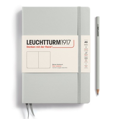 Leuchtturm1917 A5 Hardcover Plain Notebook - Light Grey
