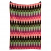 Røros Tweed Åsmund Bold Throw 135 x 200 cm - Pink & Green - Front