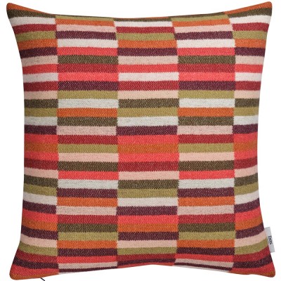 Røros Tweed Ida Wool Cushion - Red Shades - Front